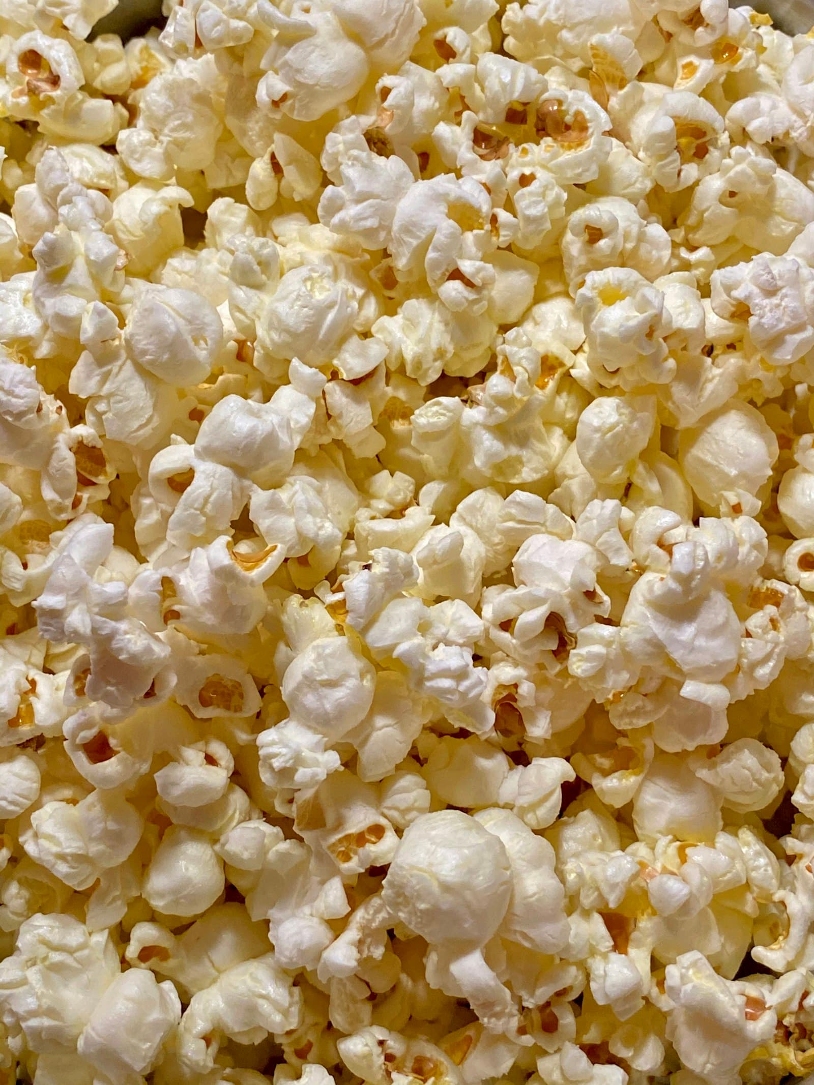 Close-up of freshly popped butterfly popcorn