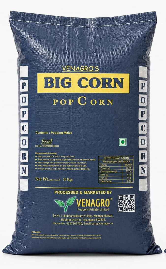 Big Corn raw popping-maize bag