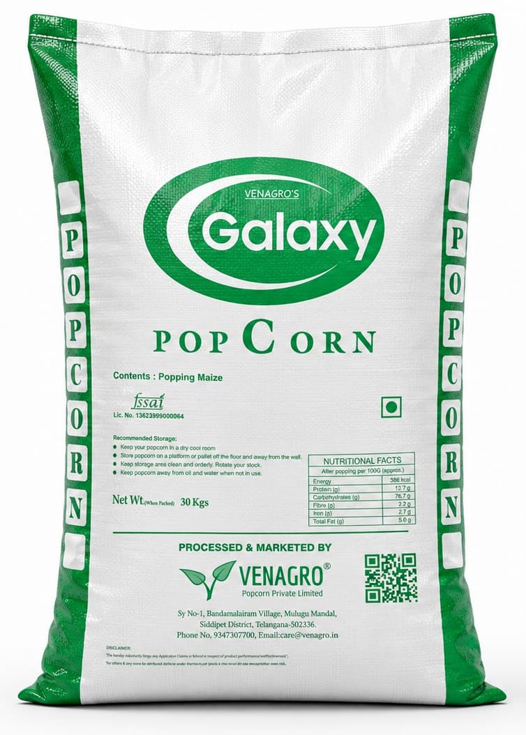 Galaxy raw popping-maize bag