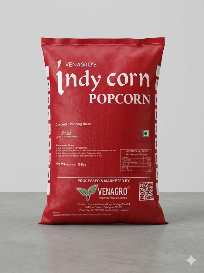 Indy Corn popcorn sack