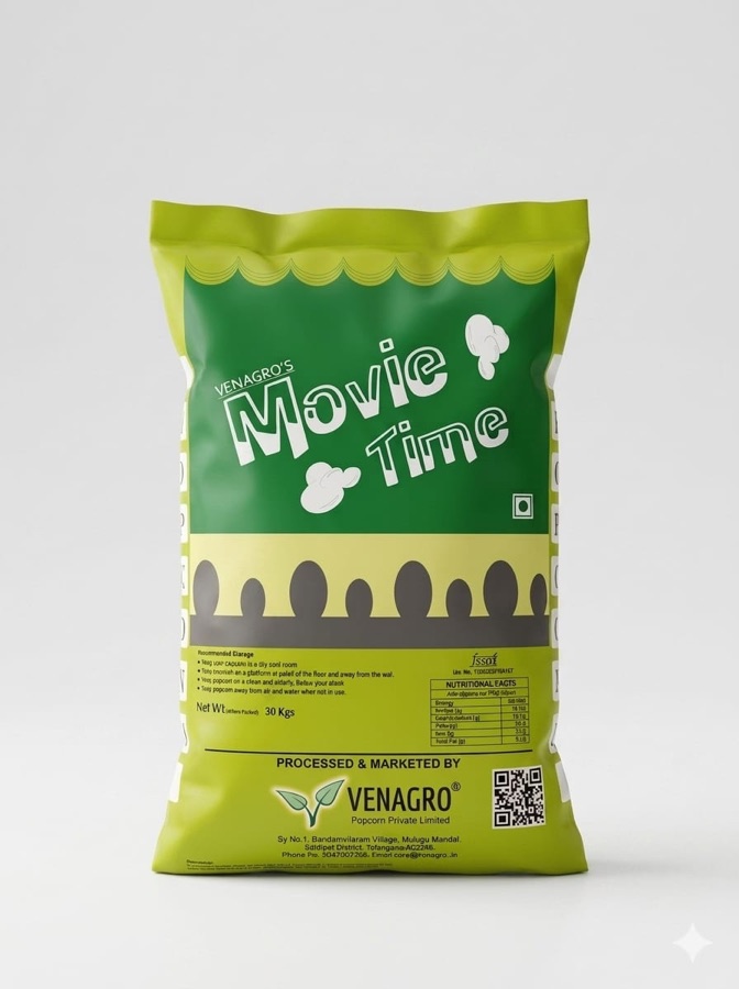 Movie Time popcorn sack
