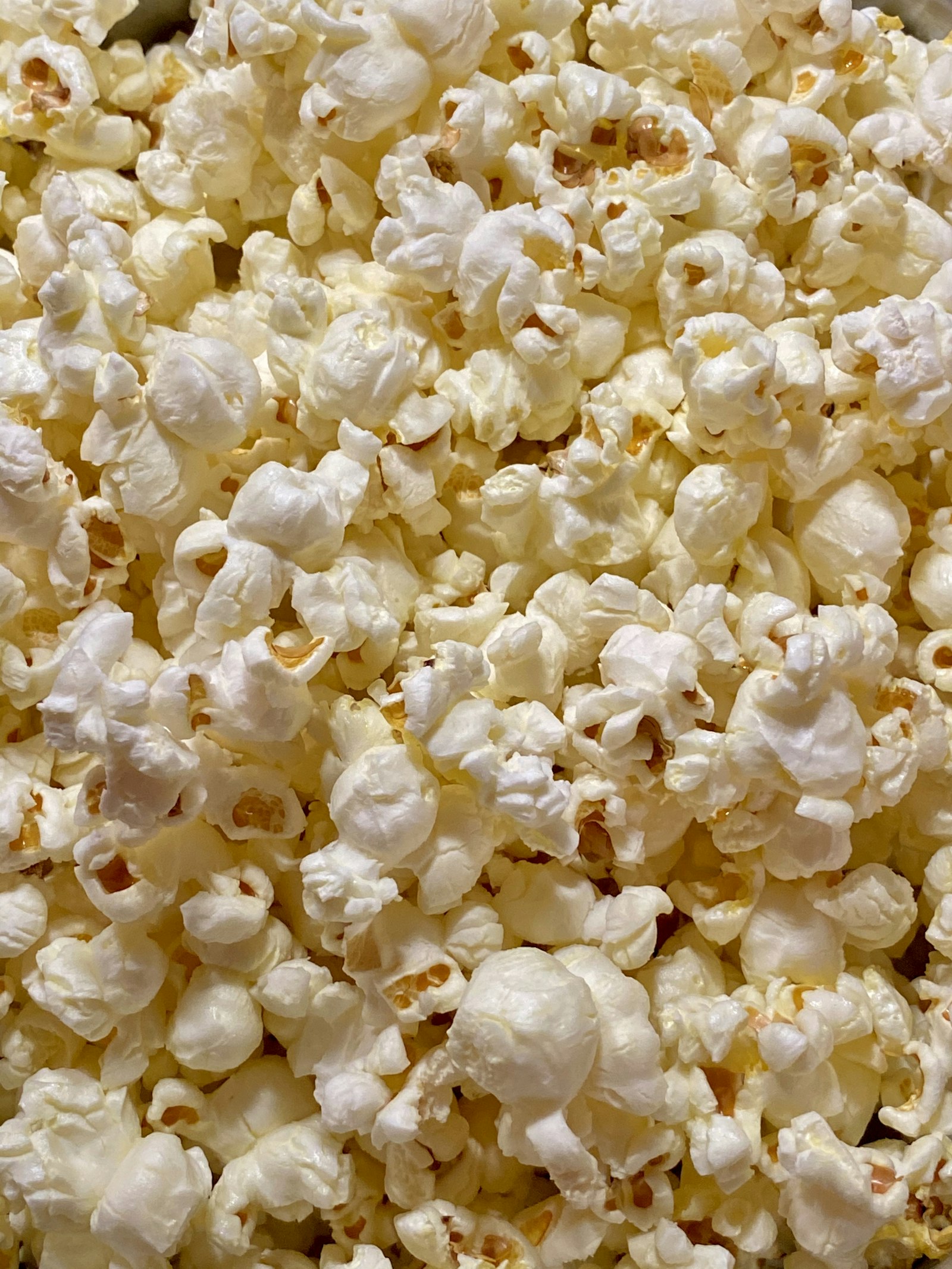 Close-up of freshly popped butterfly popcorn